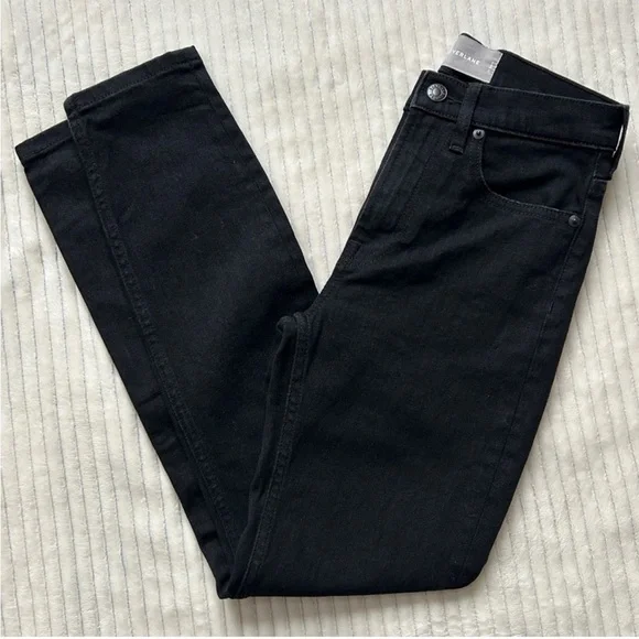 Everlane The Authentic Stretch High-Rise Skinny Jeans, Size 24 Ankle, Black - Picture 6 of 12